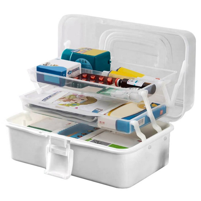 마켓플랜 토트 다용도 대용량 3단 수납 구급상자