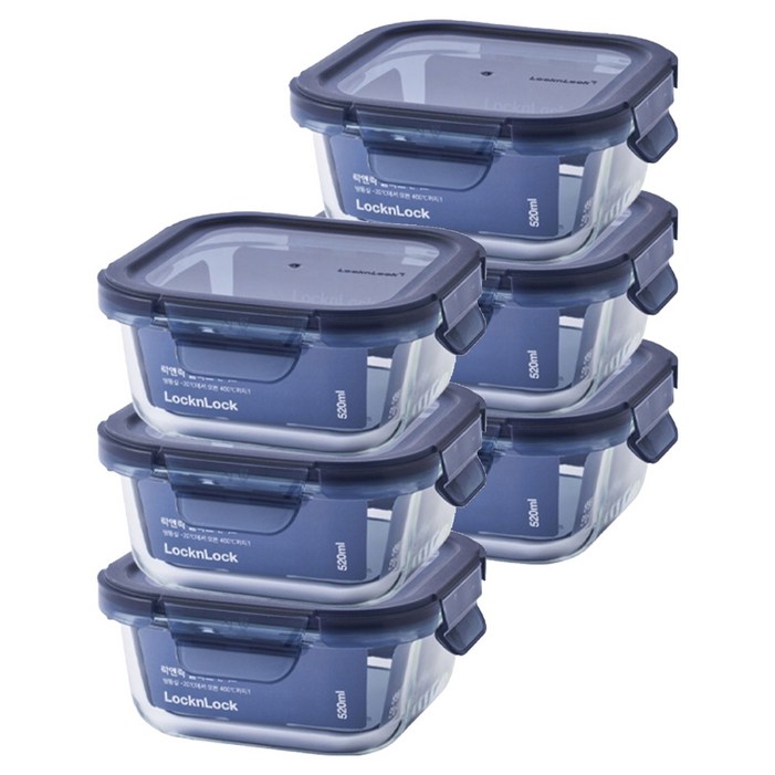 락앤락 인디고 글라스, 6개, 520ml