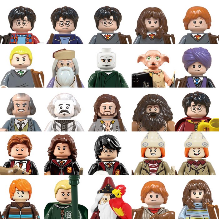 해리포터 호환블럭 브릭미니피규어 시리즈 08  캐릭터 25종 호그와트 마법학교 취미수집장식컬렉션용 커스텀 호환 블록피겨 컬렉션, 1개, HP0826. 해리포터 캐릭터 25종로켓