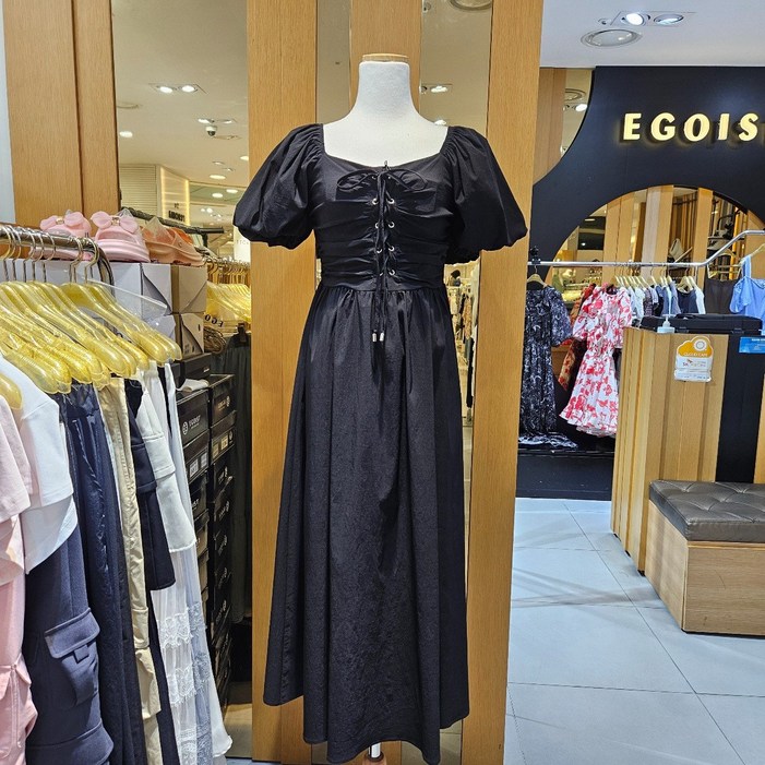 에고이스트 레이스업퍼프스모킹원피스ER3EO200BP