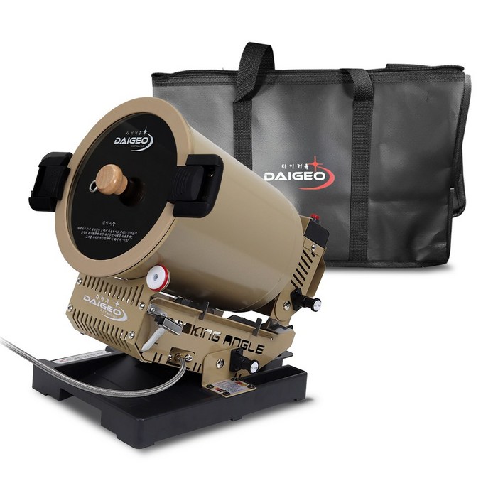 25년 신제품 다이거유 오븐 휴대용 캠핑버너 통돌이 롤팬 회전냄비 바비큐 버너단독사용가능 가방포함, 탄TAN, 1개