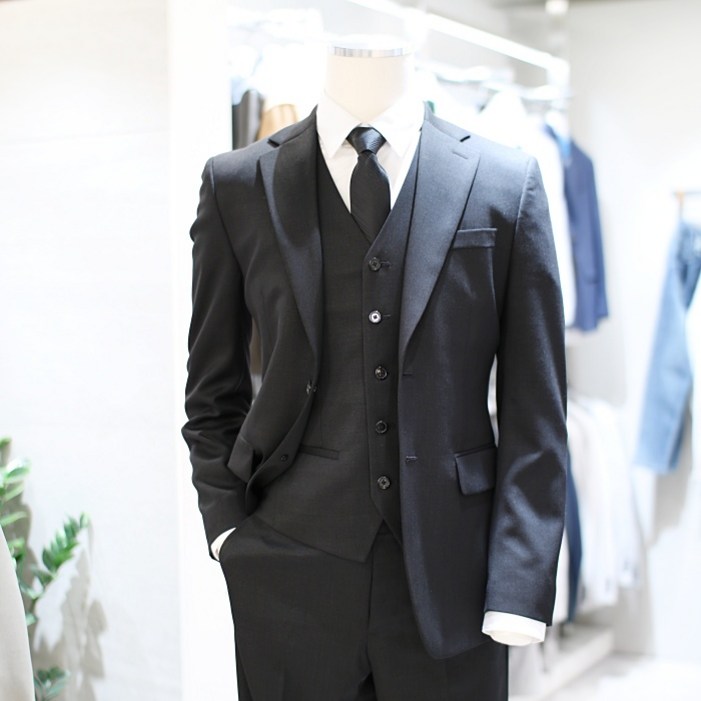 지이크 파렌하이트 23SS  봄여름 남성 슬림핏 데님라이크 투톤컬러 정장셋트 FGJAA2512