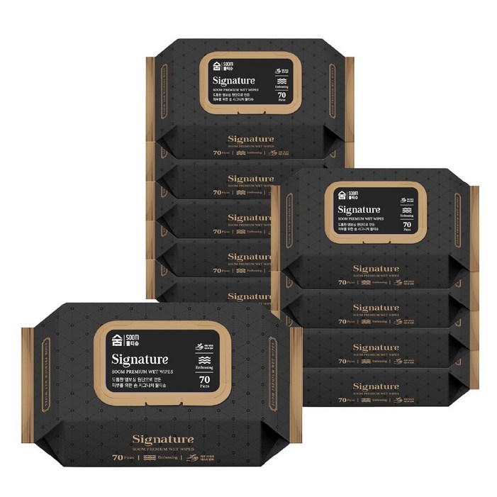 숨 시그니처 물티슈, 70매, 10개