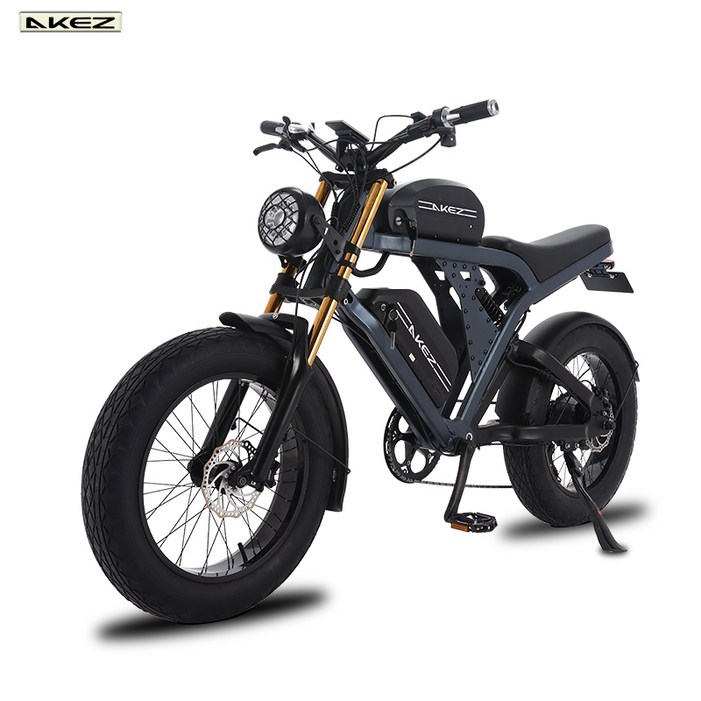 AKEZ K2 최신형 레트로 전기자전거 자토바이 1500W 고급형 팻바이크