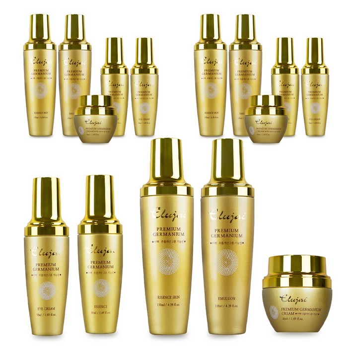 주름미백케어 프리미엄 화장품세트 엘루자이 게르마늄 스킨케어 기초 5종세트전용쇼핑백 증정, 3세트