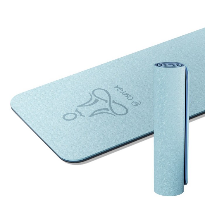 오마이가 TPE 요가매트 두꺼운 홈트매트 필라테스매트, 1개, 바다블루