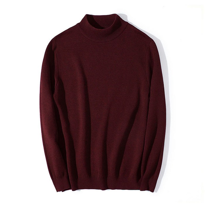 남성 폴라 니트 스웨터 캐주얼 가을 겨울 도톰 상의 레깅스 루즈핏 터틀넥 니트티 심플 무지 반폴라 니트 스웨터 CY