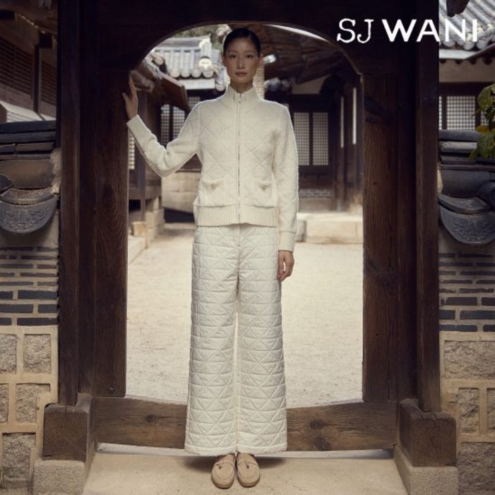 SJ와니 24FW 까나주 퀼팅 와이드 팬츠 1종 (골프)