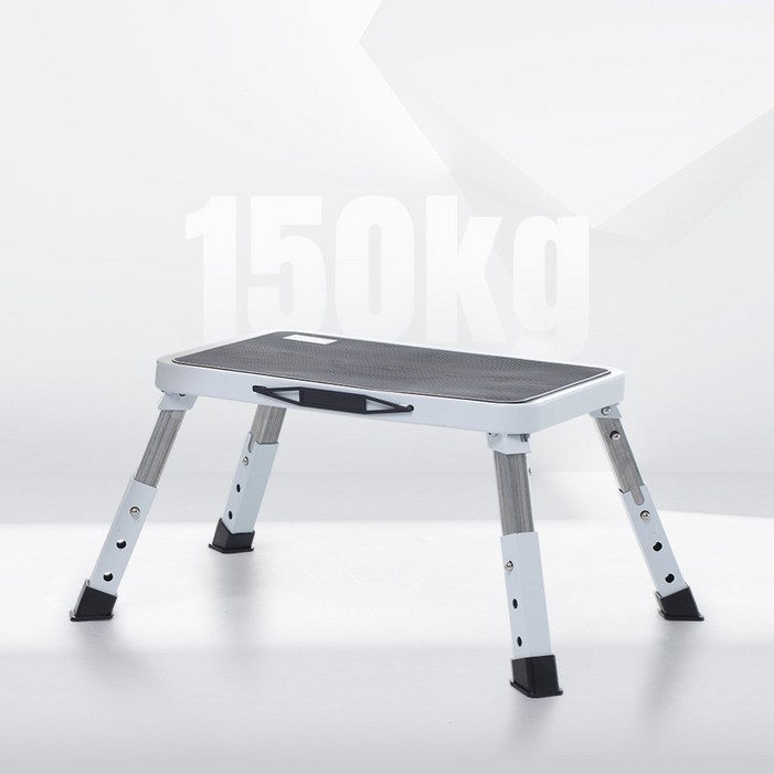 남다르 접이식 스툴 간이 의자 체어 휴대용 캠핑용 가정용 발판 계단, 화이트, 1개