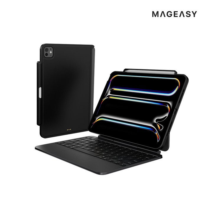 스위치이지 커버버디 아이패드 프로 에어 M4 M2 M3 11인치 13인치 케이스 매직키보드 호환 2024, 레더 블랙MPD249333LB24, 1개