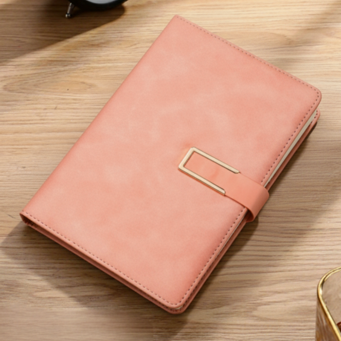 디오벨러 방수 고급 가죽 다이어리, 1개, 핑크