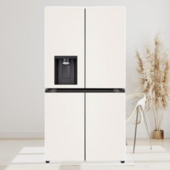 색상선택형 LG전자 오브제 디오스 상냉장 하냉동 프리스탠딩 얼음정수기 825L 냉장고 메탈 방문설치