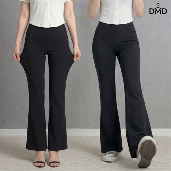 슬랙스 부츠컷 스판 여성 밴딩 세미