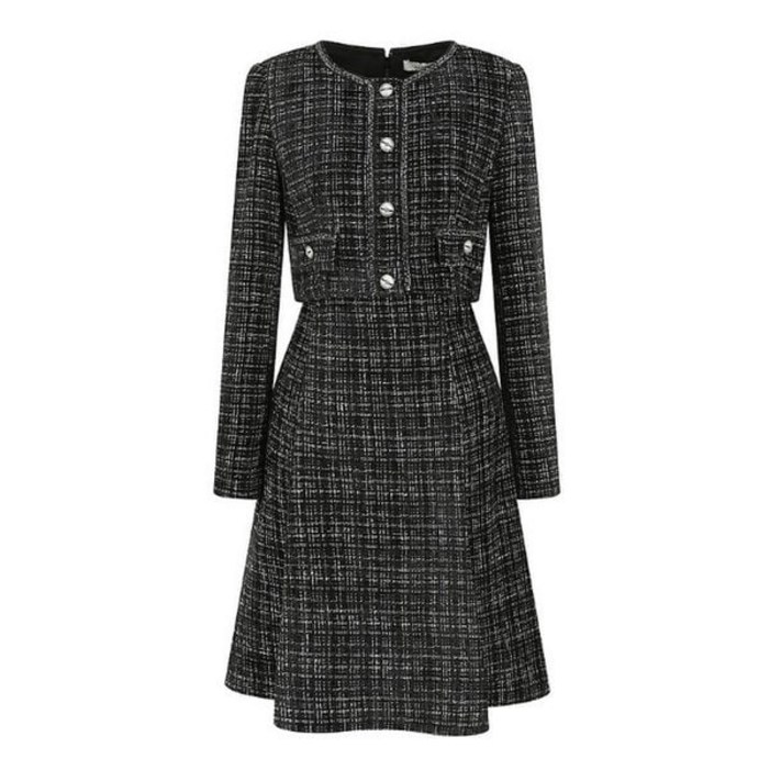 백화점매장출고 JJ지고트 트위드 재킷 플레어 원피스 GPBM0OP911