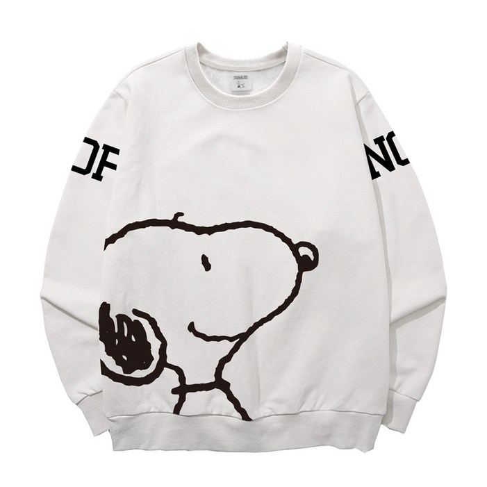 문컬렉션 스누피 정품 남녀공용 기모 맨투맨 남성 여성 따뜻한 겨울용  빅스누피 티셔츠