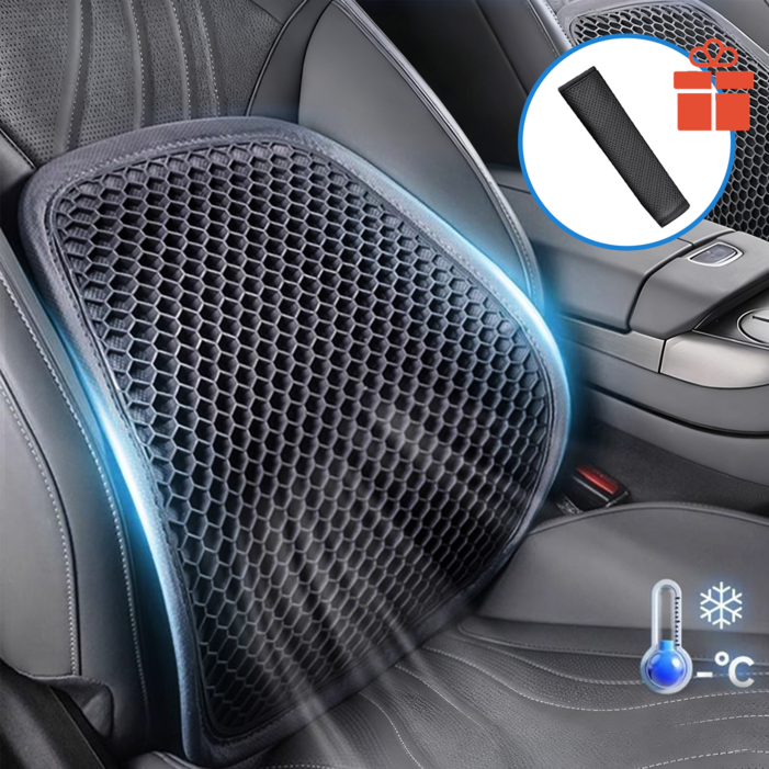 Flyaiku 차량용 허리쿠션  TPE 메쉬 허리 등받이 쿠션 인체공학적 설계 쾌적 통기