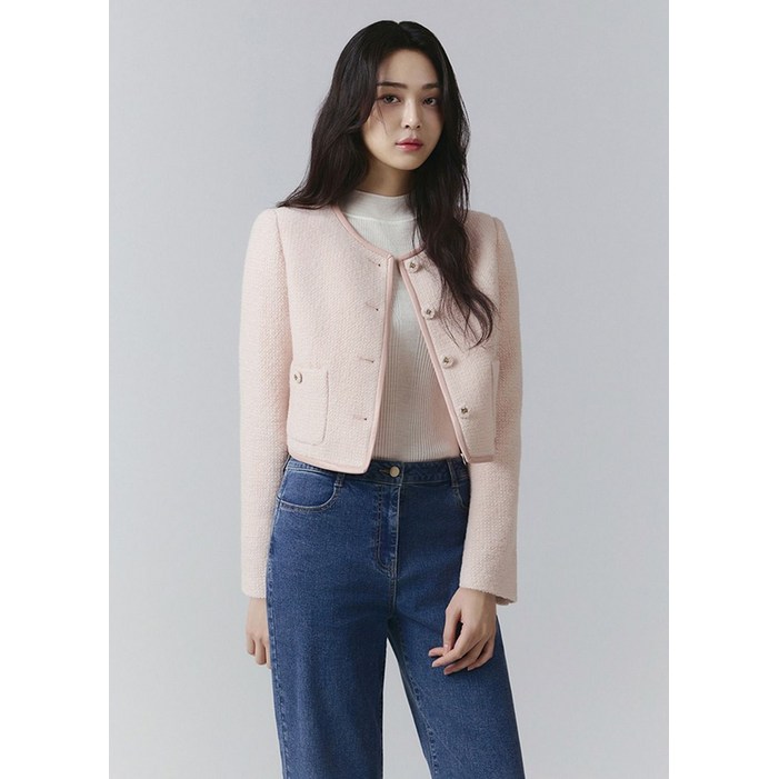 잇미샤 텍스쳐 블록 칼라리스 자켓 ITOBWJK25A 2330090