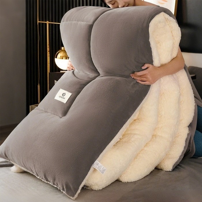 OYEAH 양털 캐시미어 이불 겨울 이불 두꺼운 이불 양면 이불, 다크그레이