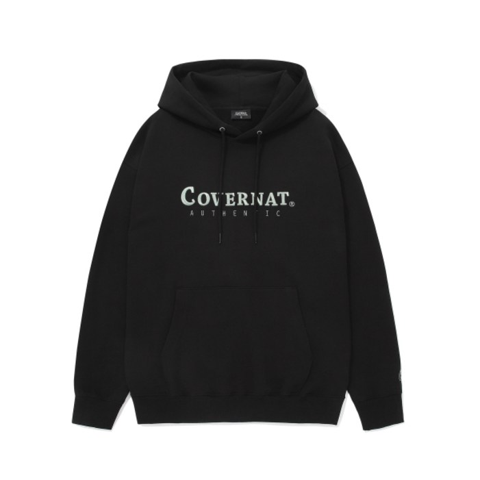 COVERNAT 어센틱 로고 후디 블랙 108449