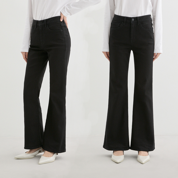 백화점 정품 Guess 게스 여성 플레어 부츠컷핏 블랙진 팬츠