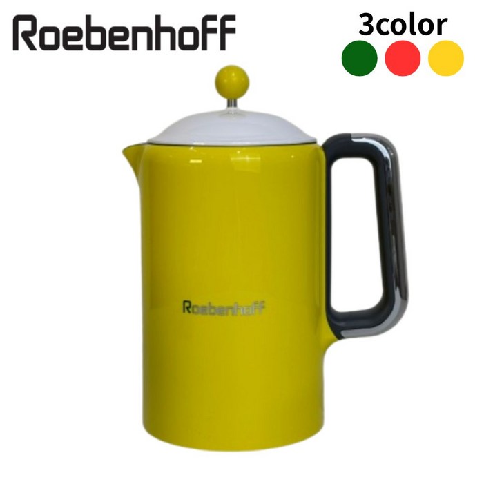 본사정품레벤호프 전기포트 온도조절 커피포트 무연마 스테인리스 무선 주전자 1.5L, 옐로우