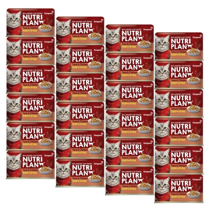동원 뉴트리플랜 고양이캔 160g 24개 참치와 닭가슴살 길냥이 간식 통조림, 흰살참치닭가슴살, 160g, 24개