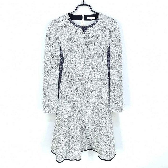 빈티지다온 티렌 여 면혼방 트위드 미니원피스 화이트