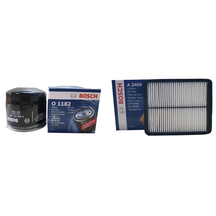 보쉬 엔진 오일교환 필터 셋트 그랜져 HG 2.4 GDI -14년6 오일필터+에어필터 O1182+A2409