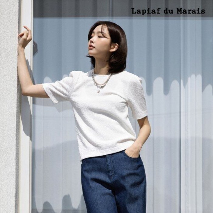 라삐아프 25SS 크레이프 볼륨 플리츠 블라우스 3종