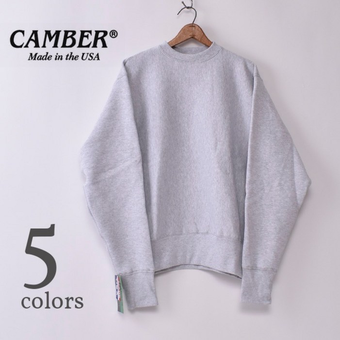 캠버 CAMBER 234 크로스 니트 크루넥 스웨트 12oz