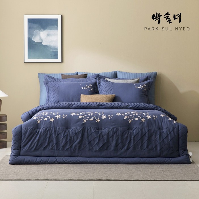 박술녀 순면 광목 차렵 침구 풀세트 작품명 인연 이불패드베개커버  빠른배송  가을이불  겨울이불  항균이불  선물포장  부모님선물  예단혼수