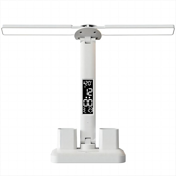 스네몬 듀얼캡 LED 블루라이트 차단 무선 학습용 책상 스탠드, 화이트 스네몬 듀얼캡 LED 블루라이트 차단 무선 학습용 책상 스탠드, 화이트