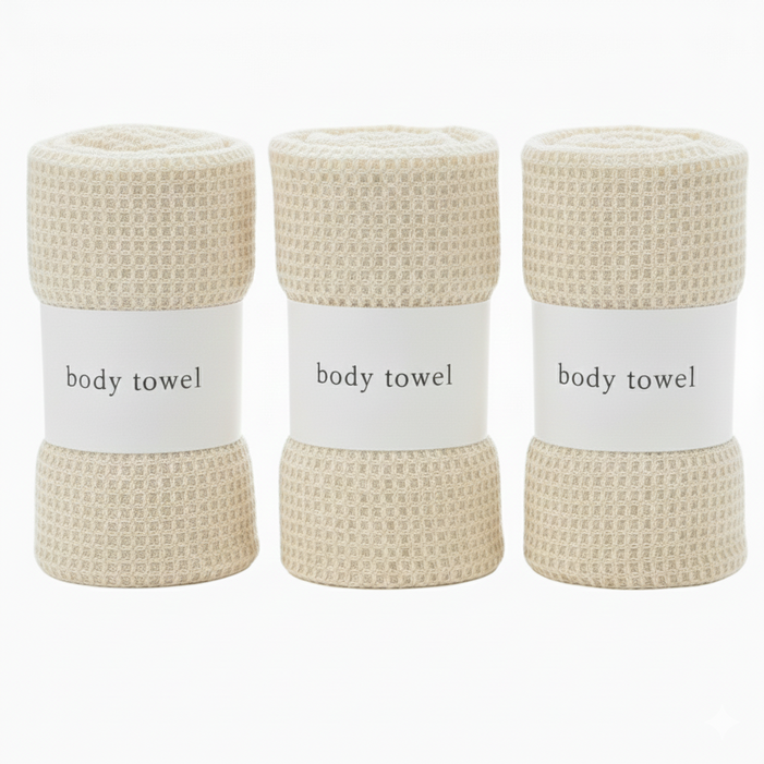 생분해성 순면 거품 샤워타올 3매 세트