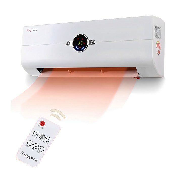 따스미 벽걸이온풍기 SEH7019 벽걸이히터 난방기 가정용난방, SEH7019, 단일색상