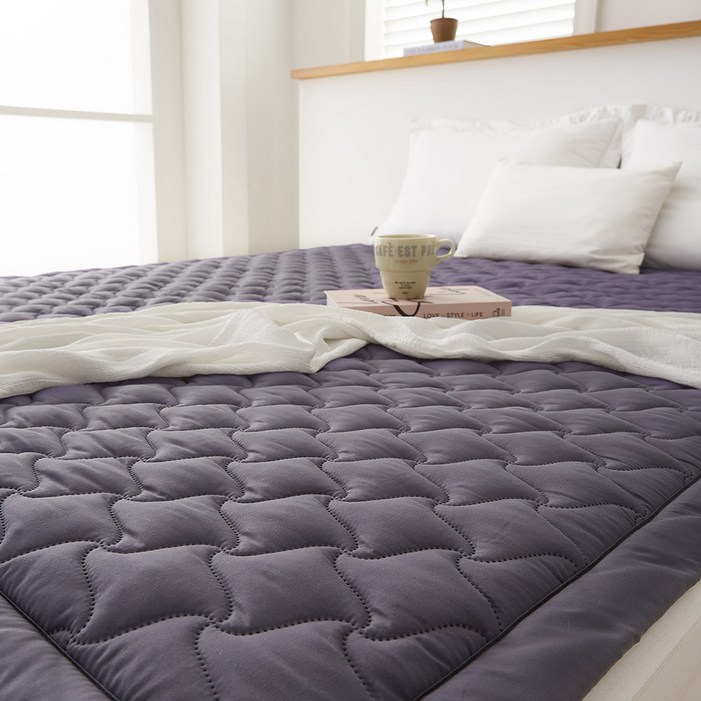 고급원단 한일의료기 전자파없는 탄소매트 전기매트 전기요, 챠콜그레이