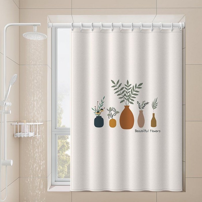 화장실 작은창문 커튼 방수 커텐 욕실커튼 샤워커튼 샤워커텐