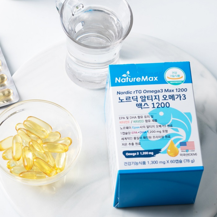 MK 네이처맥스 노르딕알티지오메가3 60캡슐3박스, 3개, 60정