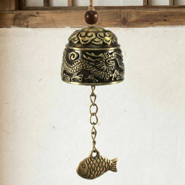 액운방지 행운 전통 용 문양 인테리어 풍경종