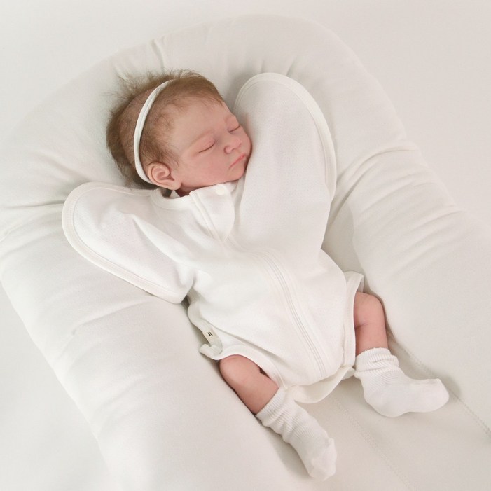 리코타입 스와들컷도톰  무형광 순면 코튼 신생아 속싸개 6컬러아기양말 증정