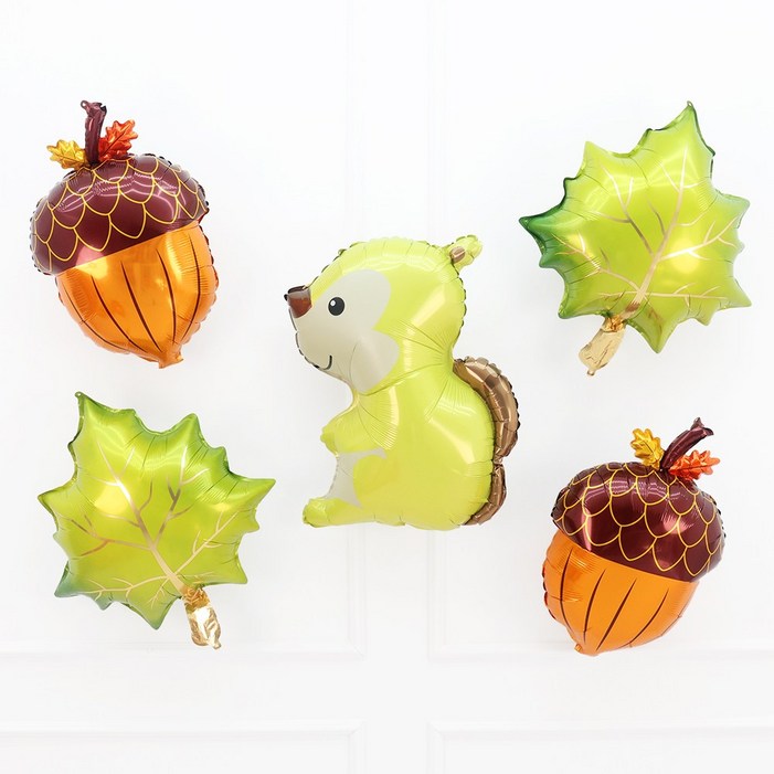 파티짱 파티 풍선 세트 바다 여름 가을 채소 야채 농장, 1세트, 가을다람쥐