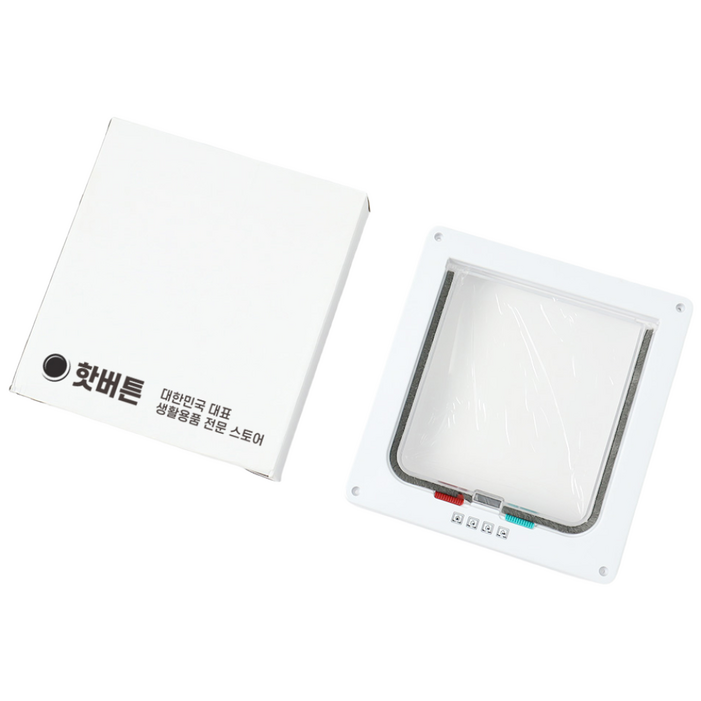 핫버튼 중소형견 펫도어, 1개, 화이트