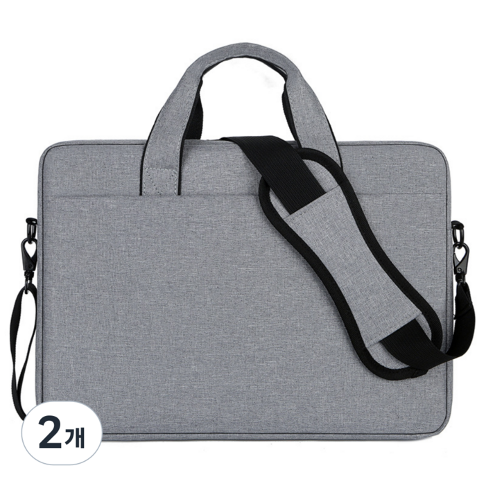 HwaDon 프리미엄 대용량 노트북 가방 15 15.6 17, 그레이, 2개