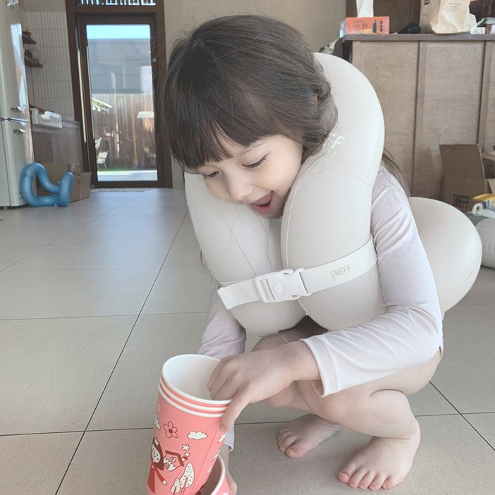 스네프 아동용 넥튜브 조끼, 크림, 1개