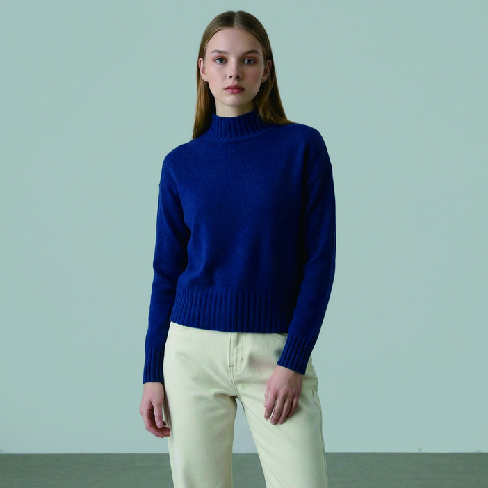 올리브데올리브 여성용 골지 시보리 반목 니트