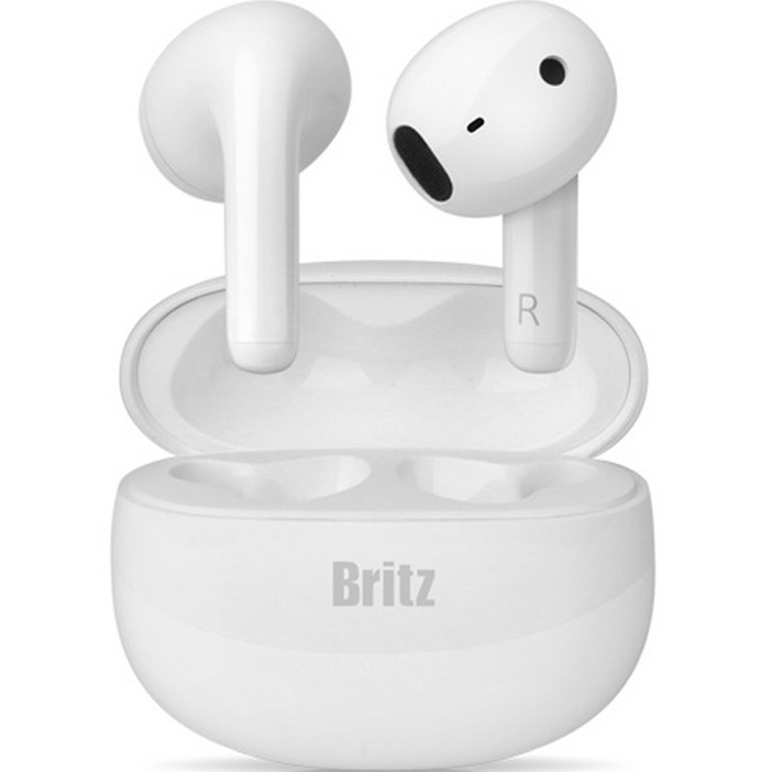 브리츠 무선 블루투스 이어폰 방수 고음질 오픈형, Polypop, 화이트