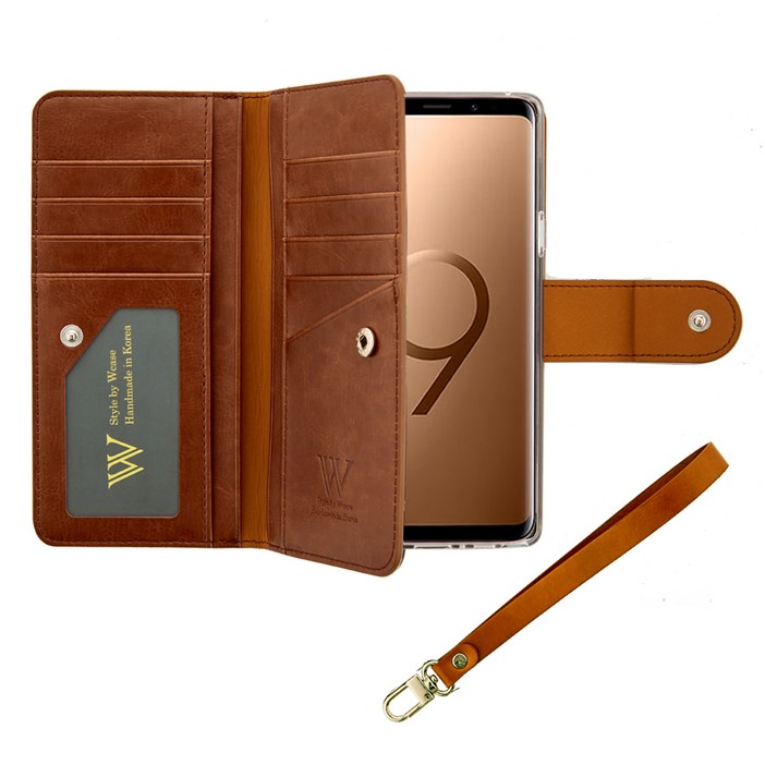 에스엠모바일 밴티지컬렉션 수제 카드지갑 다이어리 휴대폰 케이스  핸드스트랩