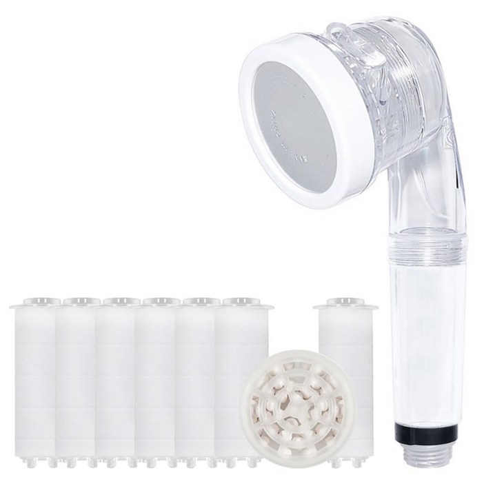 퓨어바스 이중 핸디형 싱크대 수전 헤드  정수 필터 1년 세트