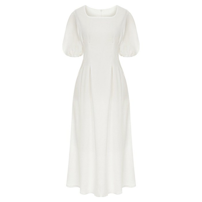 샐리 스퀘어 플레어 퍼프 원피스 I5BCOP047