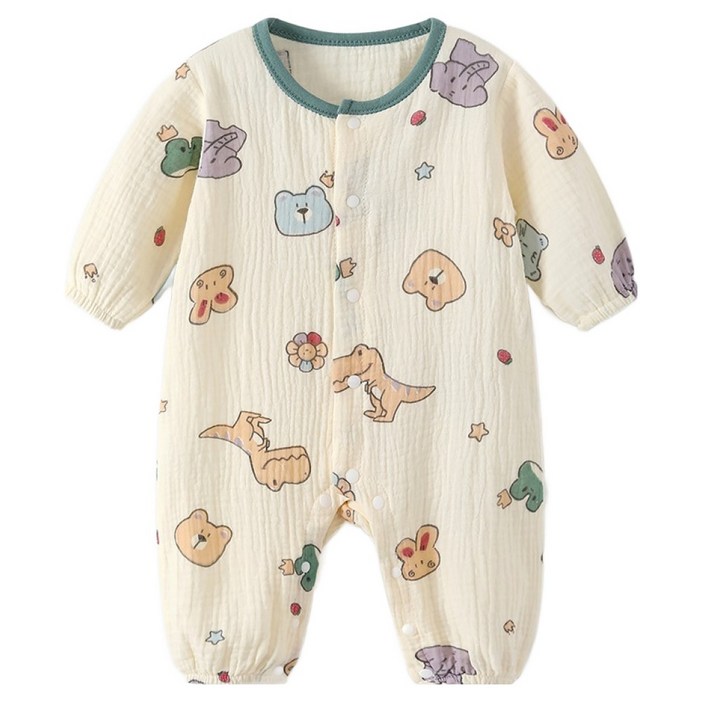 베베니즈 소프트순면 거즈 긴팔우주복