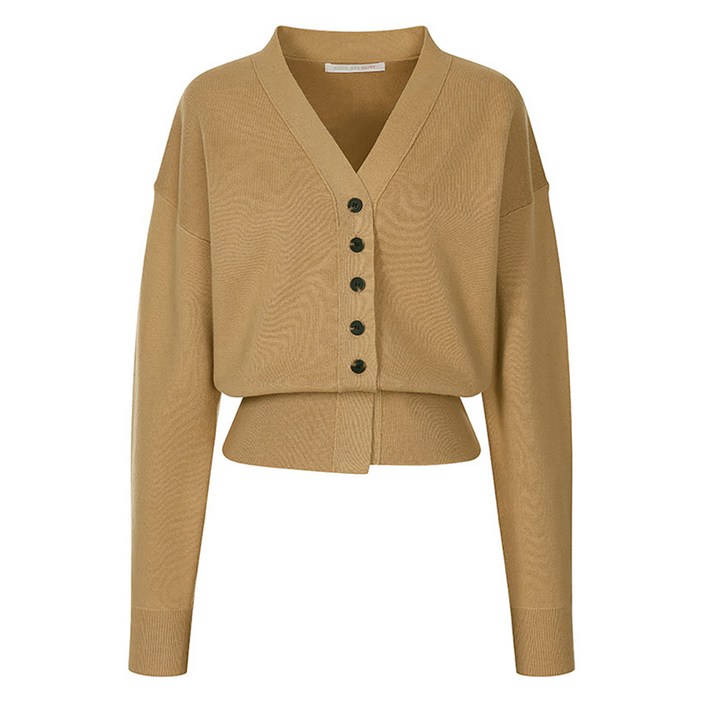 올리브데올리브 여성용 민자 자가드 버튼 슬림핏 가디건